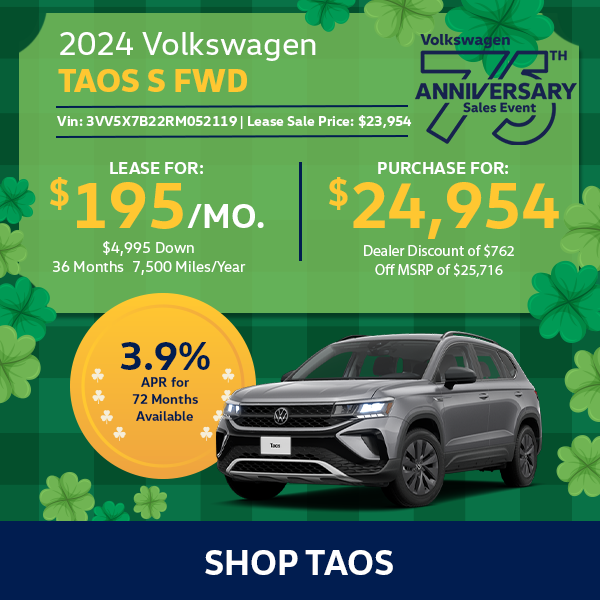 VW Taos Special offer in Hanover, MA